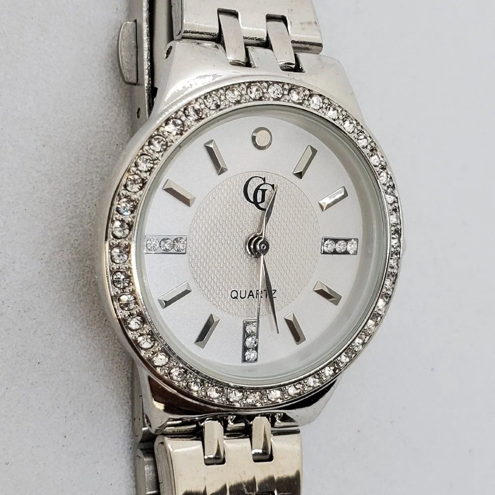 Women's Watch 28MM Crystal Bezel Gray Dial‎ Bracelet Band 7.25
